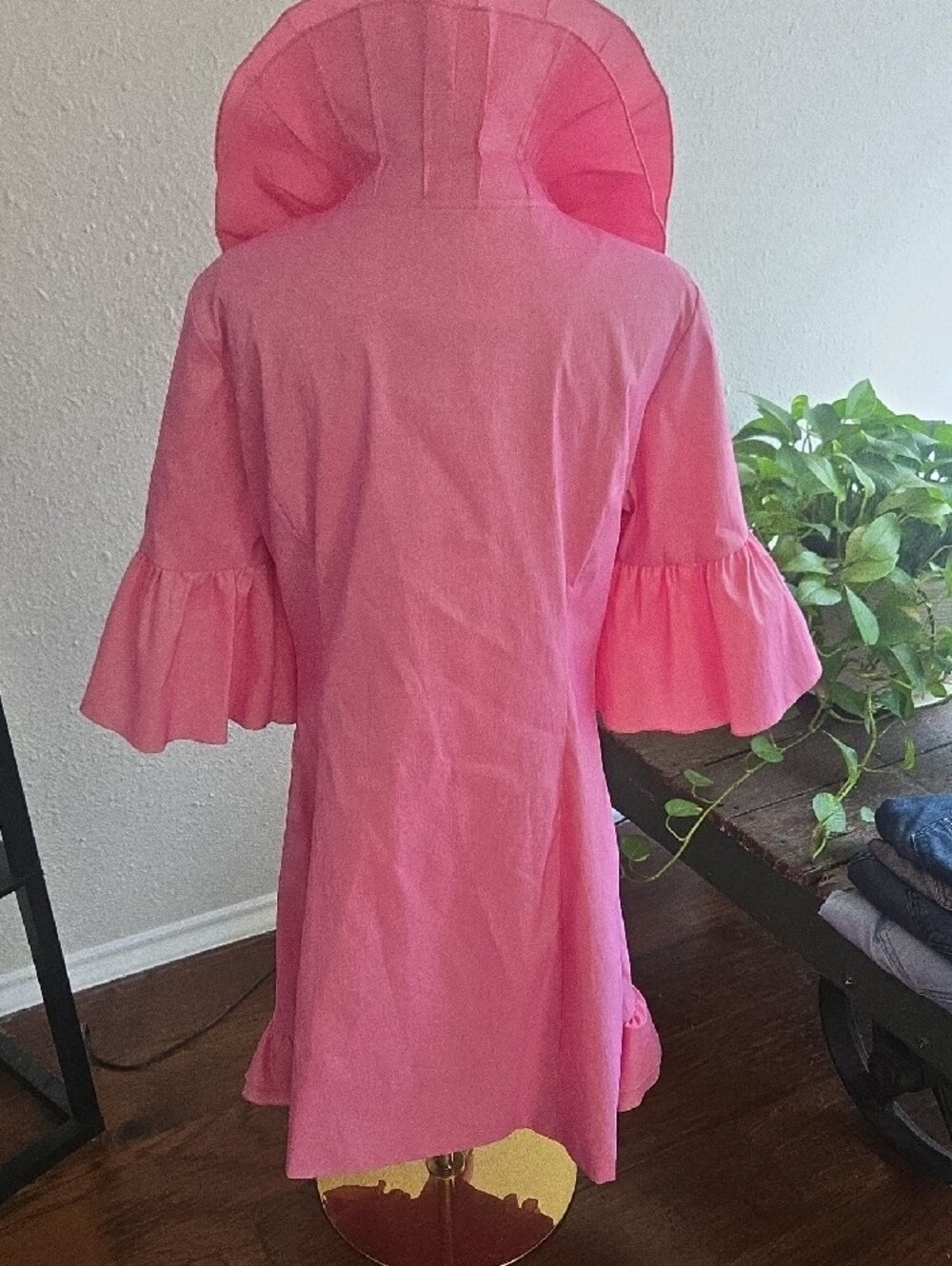 Samuel Dong Pink Ruffled Dress - Picture 5 of 6